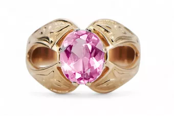 Amatista Oro rosa antiguo original de 14k Anillo Estilo vintage vrc135r